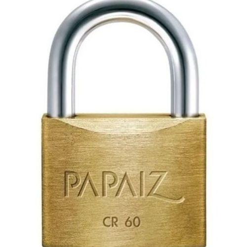Cadeado Em Latão De Cr60 Com 2 Chaves Linha Clássica Papaiz